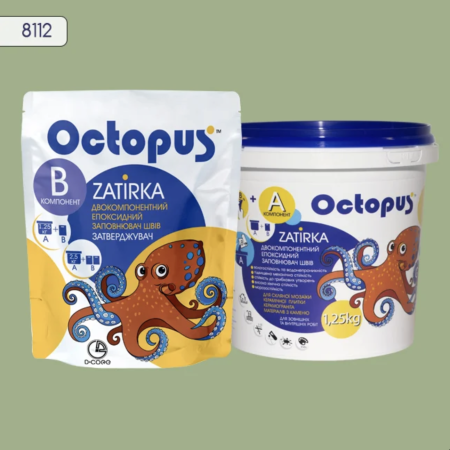 Двокомпонентна епоксидна фуга Octopus Zatirka колір 8112 1,25 кг (8112-1)