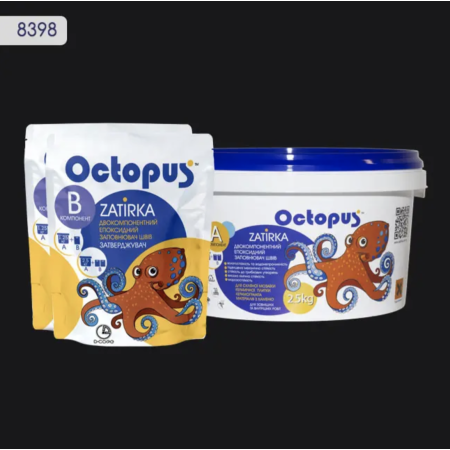 Двухкомпонентная эпоксидная затирка Octopus Zatirka цвет 8398, 2,5 кг (8398-2)