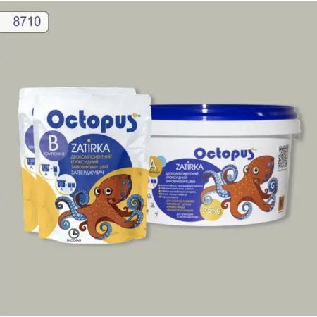 Двухкомпонентная эпоксидная затирка Octopus Zatirka цвет № 8710, 2,5 кг (8710-2)
