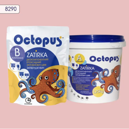 Двухкомпонентная эпоксидная затирка Octopus Zatirka цвет 8290, 1,25 кг (8290-1)