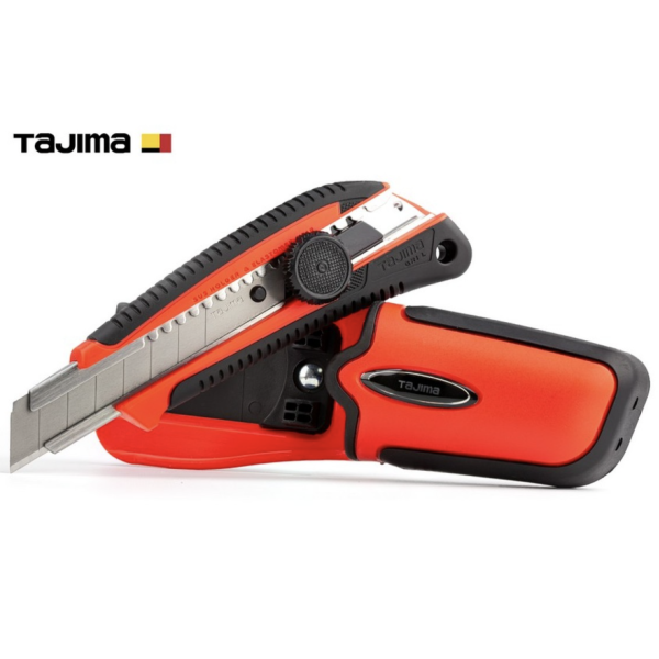 Нож строительный TAJIMA LC561RHSBL с выдвижным сегментным лезвием 18 мм + кобура (1101-1706)