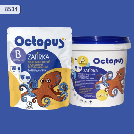Двухкомпонентная эпоксидная затирка Octopus Zatirka цвет 8534, 1,25 кг (8534-1)