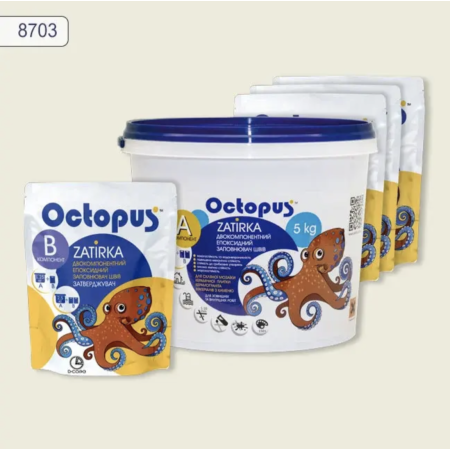 Двокомпонентна епоксидна фуга Octopus Zatirka колір № 8703, 5 кг (8703-5)