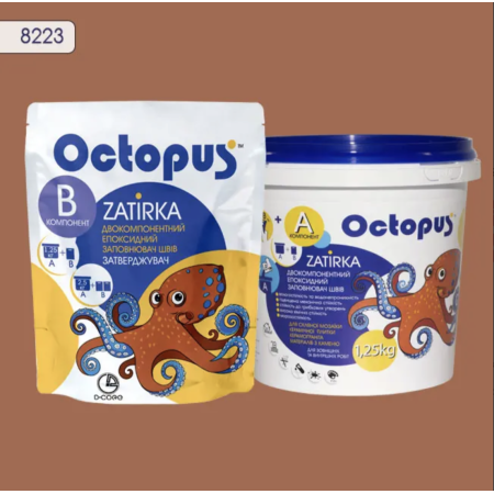 Двокомпонентна епоксидна фуга Octopus Zatirka колір 8223, 1,25 кг (8223-1)