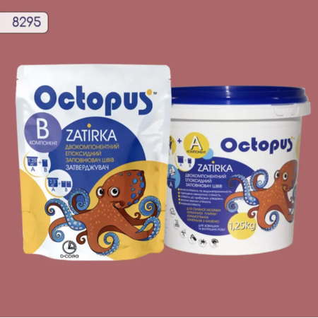 Двухкомпонентная эпоксидная затирка Octopus Zatirka цвет 8295, 1,25 кг (8295-1)
