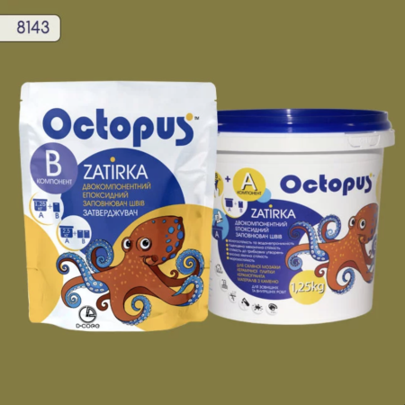 Двухкомпонентная эпоксидная затирка Octopus Zatirka цвет 8143, 1,25 кг (8143-1)