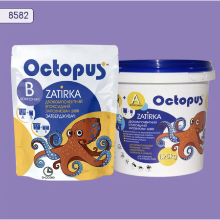 Двухкомпонентная эпоксидная затирка Octopus Zatirka цвет 8582, 1,25 кг (8582-1)