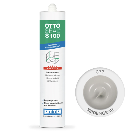 Силиконовый герметик OttoSeal S100 C77 (Seidengrau), 300 мм (S100C77)