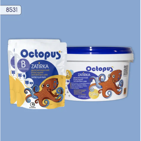 Двухкомпонентная эпоксидная затирка Octopus Zatirka цвет 8531, 2,5 кг (8531-2)