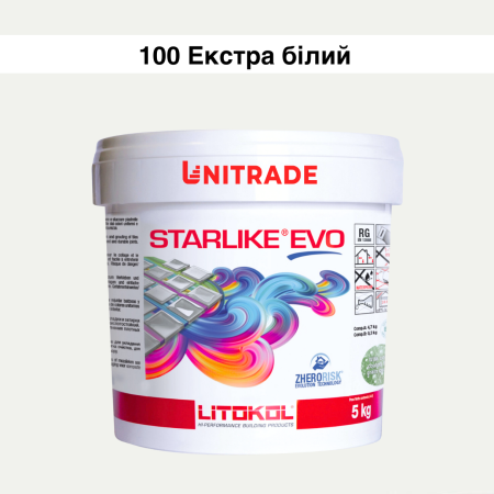 Эпоксидная затирка Litokol Starlike EVO 100 экстра белая 5 кг (STEVOBSS0005)