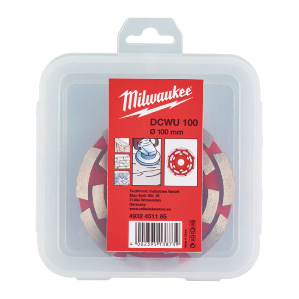 Фреза алмазная MILWAUKEE DCWU 100 мм для шлифования бетона (4932451185)