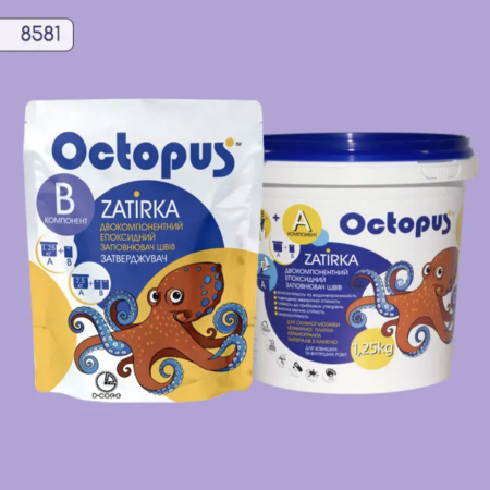 Двухкомпонентная эпоксидная затирка Octopus Zatirka цвет 8581, 1,25 кг (8581-1)
