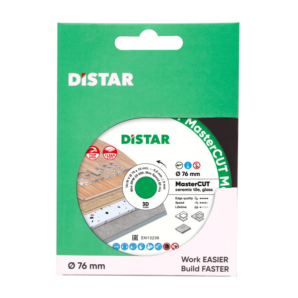 Алмазный диск отрезной 1A1R V MasterCUT Distar, 76 мм (87015424052)