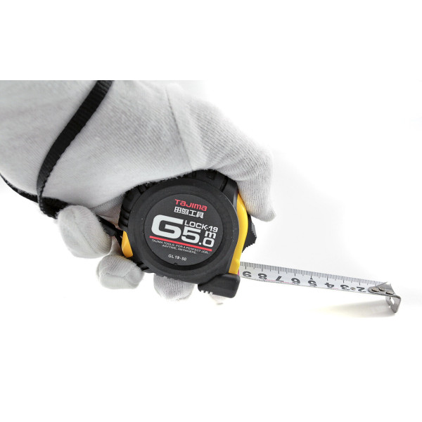 Рулетка строительная TAJIMA G LOCK GL19-50 ударопрочная 5 м (1001-0220)