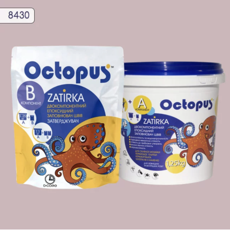 Двокомпонентна епоксидна фуга Octopus Zatirka колір 8430 1,25 кг (8430-1)
