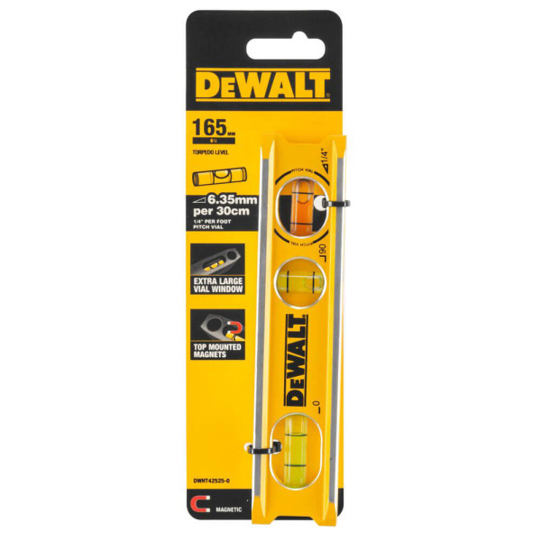 Мини-уровень DeWALT, 165 мм  (DWHT42525-0)