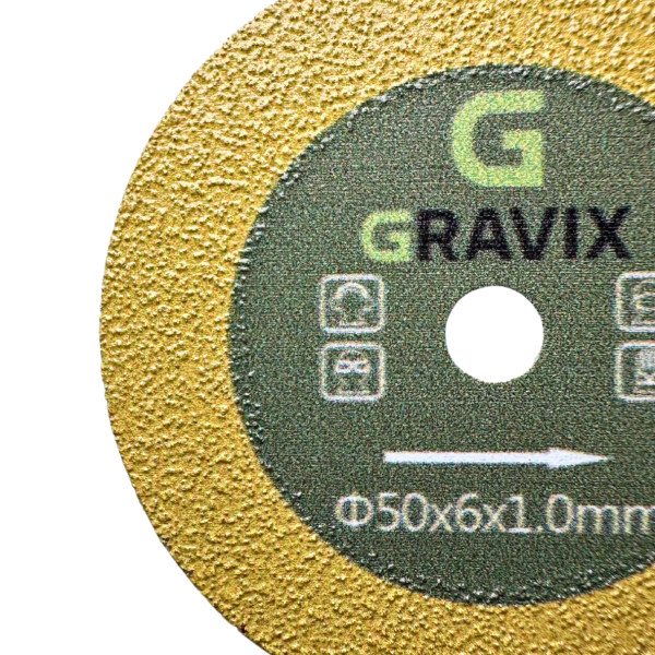 Алмазный диск вакуумного спекания GRAVIX 50×1 мм (06151G)