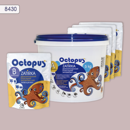 Двокомпонентна епоксидна фуга Octopus Zatirka колір 8430, 5 кг (8430-5)