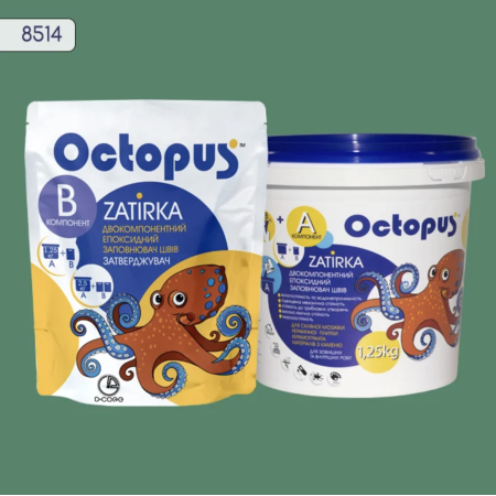 Двухкомпонентная эпоксидная затирка Octopus Zatirka цвет 8514 1,25 кг (8514-1)