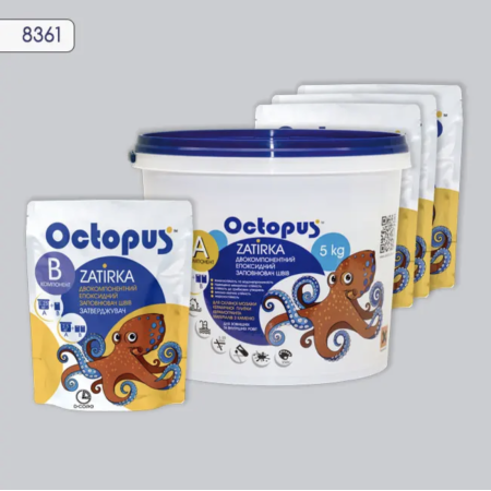 Двухкомпонентная эпоксидная затирка Octopus Zatirka цвет 8361, 5 кг (8361-5)