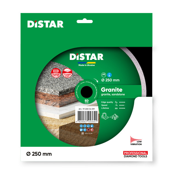 Диск алмазный Distar Granite 250 мм для гранита/плотного песчаника (11120034019)