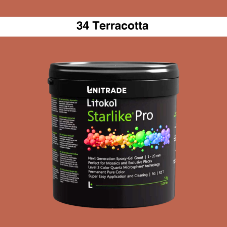 Эпоксидная гелевая затирка Litokol Starlike Pro 34 Terracotta 2,5 кг (STPROTCT02.5)