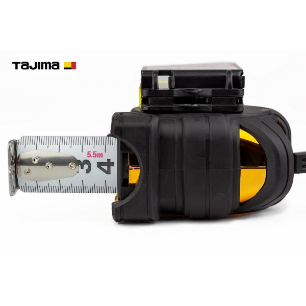 Рулетка строительная TAJIMA G3 LOCK SFG3GLM27-55BLL ударопрочная, магнитная, с держателем на пояс 27 мм х 5,5 м (1001-1885)