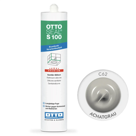 Силіконовий герметик OttoSeal S100 C62 (Achatgrau), 300 мм (S100C62)