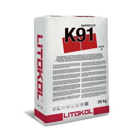 Клей на цементной основе Litokol Rapidflex К91 20 кг C2FТES1, серый (K91G0020)