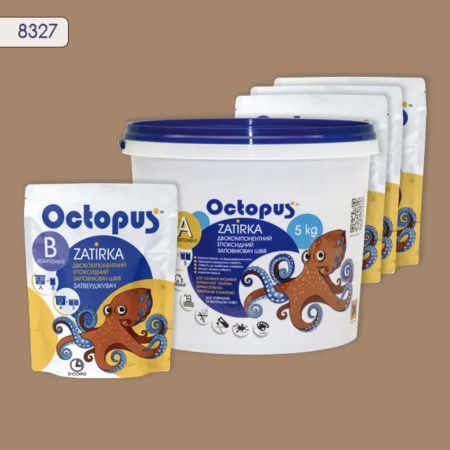 Двухкомпонентная эпоксидная затирка Octopus Zatirka цвет 8327, 5 кг (8327-5)