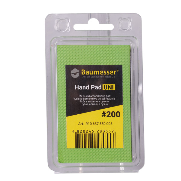 Губка полировальная алмазная ручная гальваническая HAND PAD UNI #200 (910637559005)