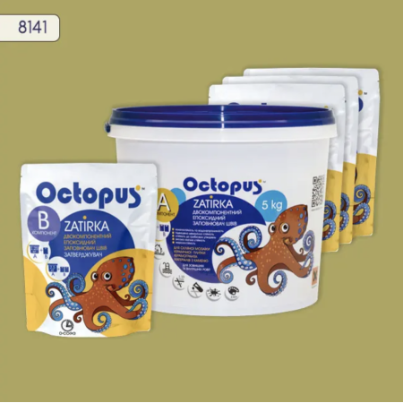 Двокомпонентна епоксидна фуга Octopus Zatirka колір 8141, 5 кг (8141-5)