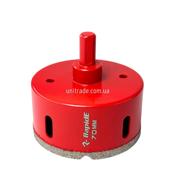 Алмазная коронка RapidE Red Point EVO 70 мм, под дрель (НФ-00001862)