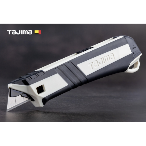 Нож изолированый TAJIMA DKC-L590W с выдвижным сегментным лезвием 18 мм с верхним автоматическим фиксатором (1802-2044)(DC540W)