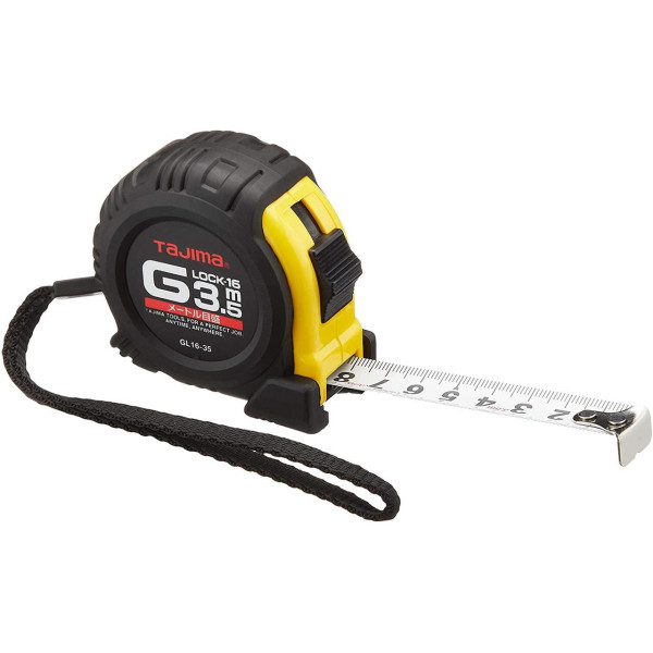 Рулетка строительная TAJIMA G LOCK GL16-35 ударопрочная 3,5 м (1001-0234)