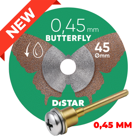 Ультратонкий діамантовий диск Distar Butterfly 45×0,45×5,8H з тримачем (11143158073)