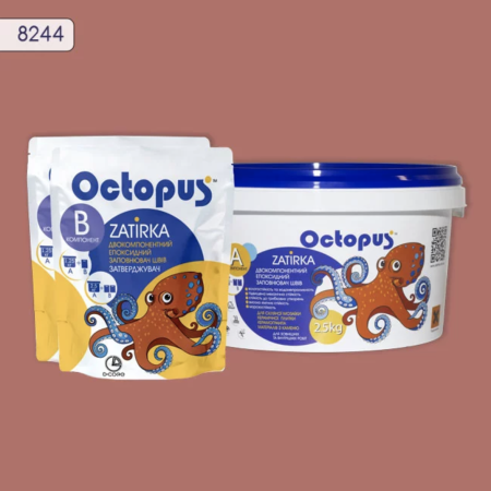 Двухкомпонентная эпоксидная затирка Octopus Zatirka цвет 8244, 2,5 кг (8244-2)