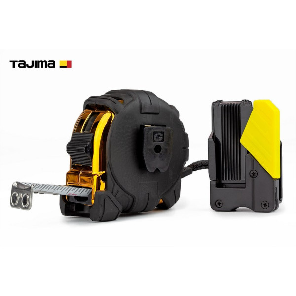 Рулетка строительная TAJIMA G3 LOCK SFG3GLM27-55BLL ударопрочная, магнитная, с держателем на пояс 27 мм х 5,5 м (1001-1885)