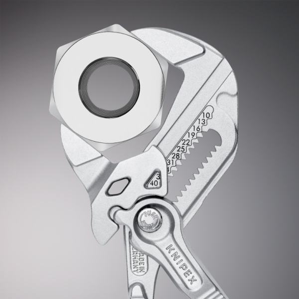 Переставні кліщі Knipex (хромовані), 180 мм (86 03 180)