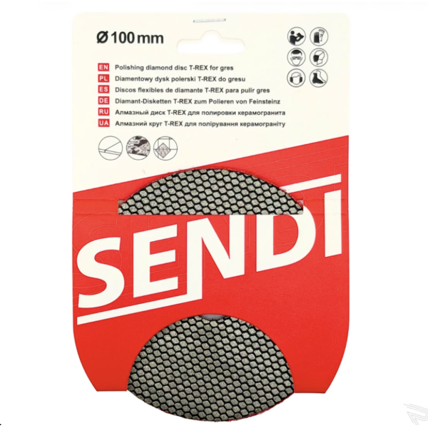 Алмазный гибкий шлифовальный диск АГШК гальваническая SENDI T-REX №100 (SENTR100)