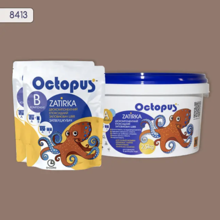 Двухкомпонентная эпоксидная затирка Octopus Zatirka цвет 8413, 2,5 кг (8413-2)