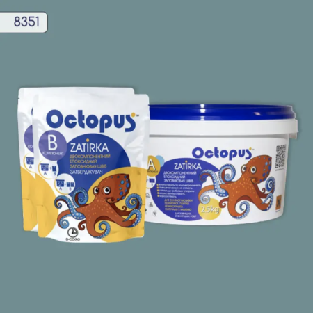 Двухкомпонентная эпоксидная затирка Octopus Zatirka цвет 8351, 2,5 кг (8351-2)