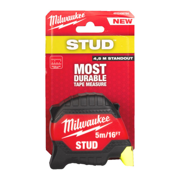 Рулетка MILWAUKEE STUD Gen 3 — 5 м / 16 ft (33 мм) (4932498764)