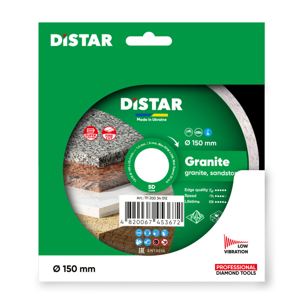 Диск алмазный Distar Granite 180 мм для гранита/плотного песчаника (11120034014)