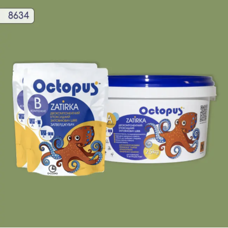 Двокомпонентна епоксидна фуга Octopus Zatirka колір 8634, 2,5 кг (8634-2)