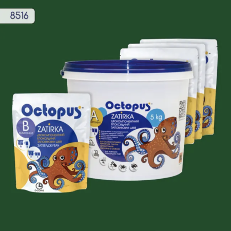 Двухкомпонентная эпоксидная затирка Octopus Zatirka цвет 8516, 5 кг (8516-5)