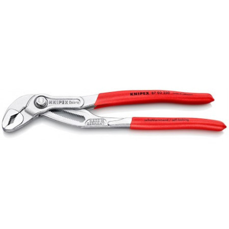 Высокотехнологичные сантехнические клещи Cobra, хромированные KNIPEX (87 03 250)