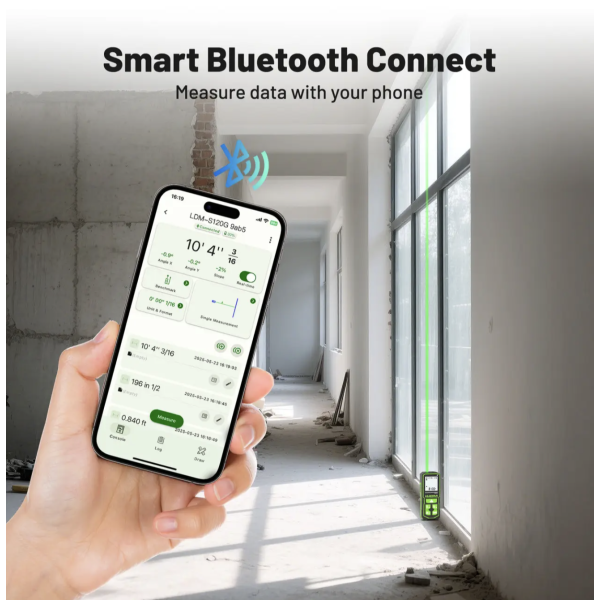 Лазерный дальномер Huepar S120G-BT (Bluetooth) (S120G-BT)