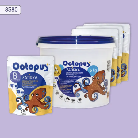 Двокомпонентна епоксидна фуга Octopus Zatirka колір 8580, 5 кг (8580-5)