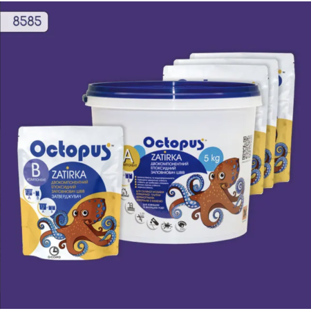 Двокомпонентна епоксидна фуга Octopus Zatirka колір 8585, 5 кг (8585-5)